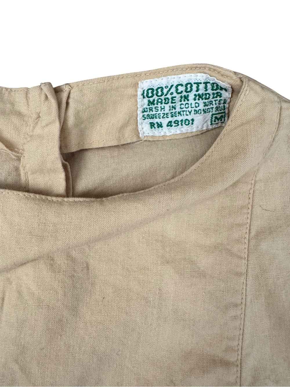 Vintage Embroidered Safari Tiger Cotton Crop Top - Picture 6 of 8